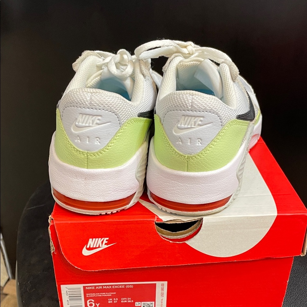 Nike Kids Air Max Excee White and Green Sneakers